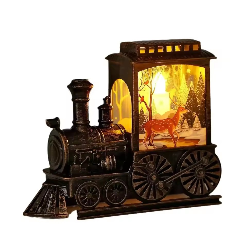 Outdoor Lighting Effects - LED Night Lights Vintage Portable Train