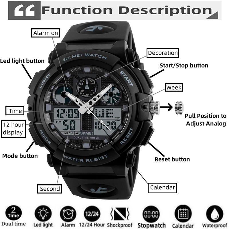 2017 New SKMEI Men Sports Watc - Outdoor Lighting Timer review and price