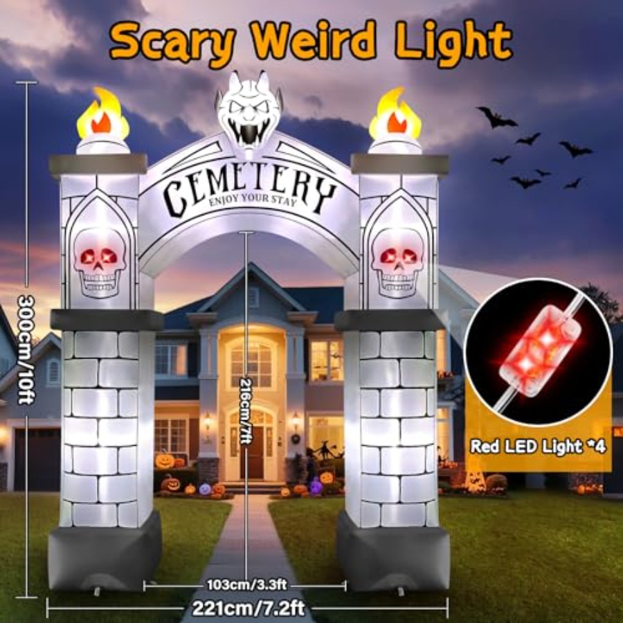 10FT Tall Halloween Archway In - Outdoor Lighting Event review and price