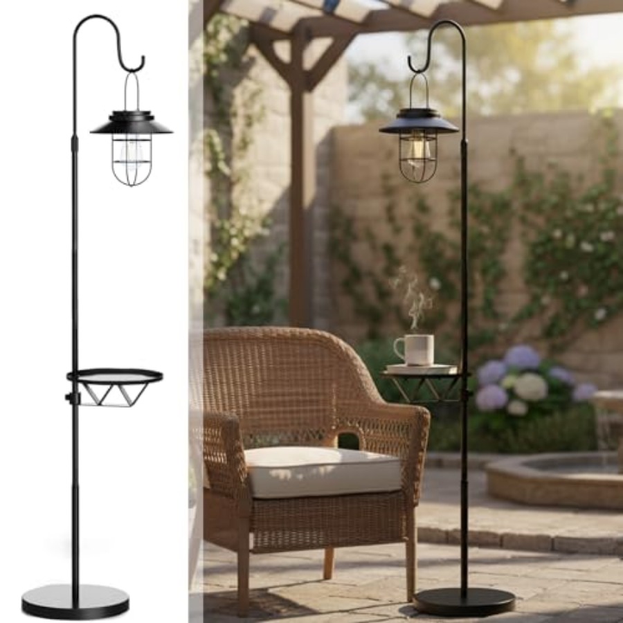 Solar Floor Lamp with Table, 6 - Outdoor Lighting Solar review and price