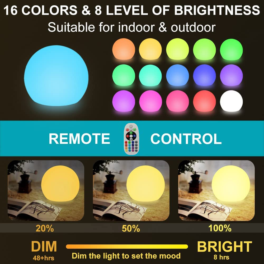 Rechargeable LED Glowing Ball  - Outdoor Lighting Effects review and price