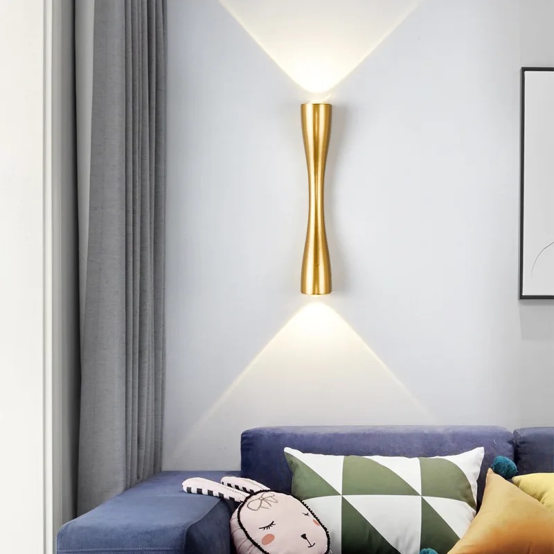 Gold LED Wall Lamp Up Down Lig - Outdoor Lighting Hardwired review and price