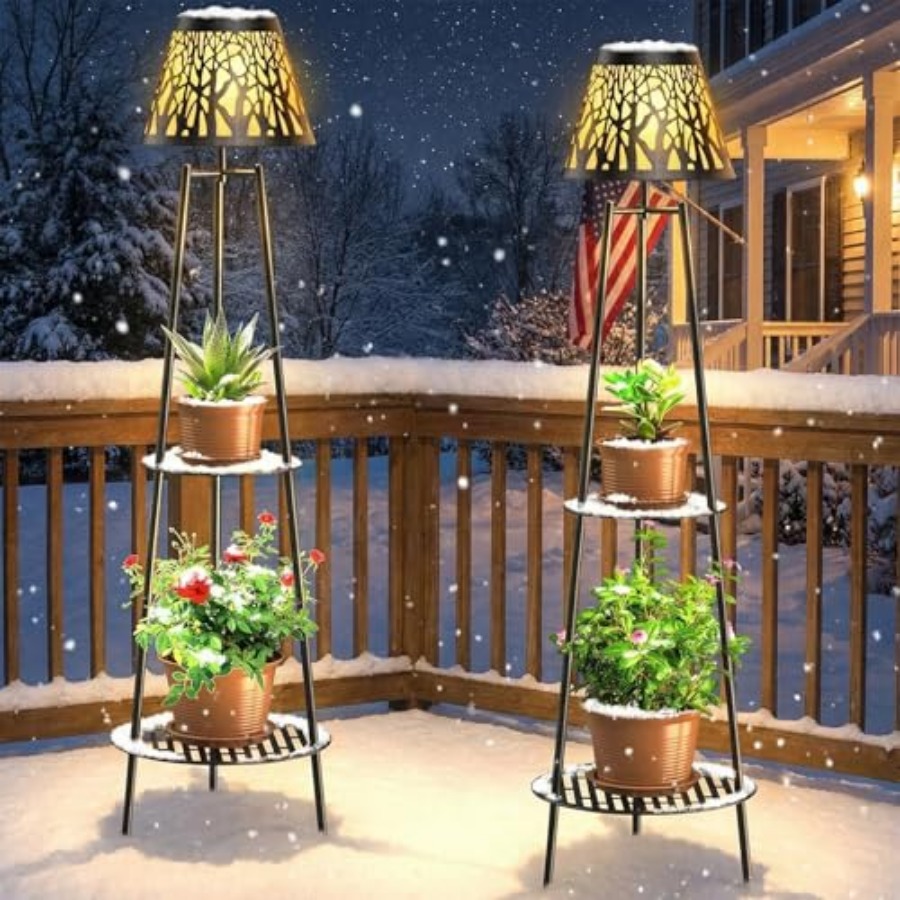 2 Pack Outdoor Solar Floor Lam - Outdoor Lighting Solar review and price