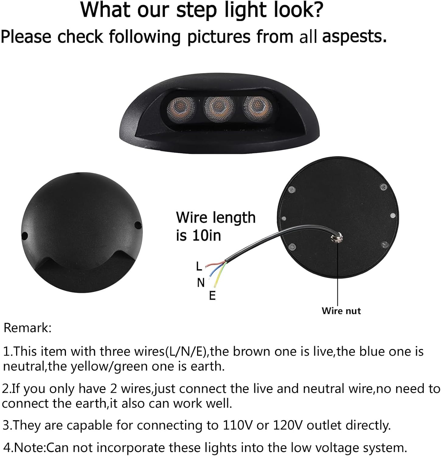 3W Surface Mount Hardwired LED - Outdoor Lighting Hardwired review and price