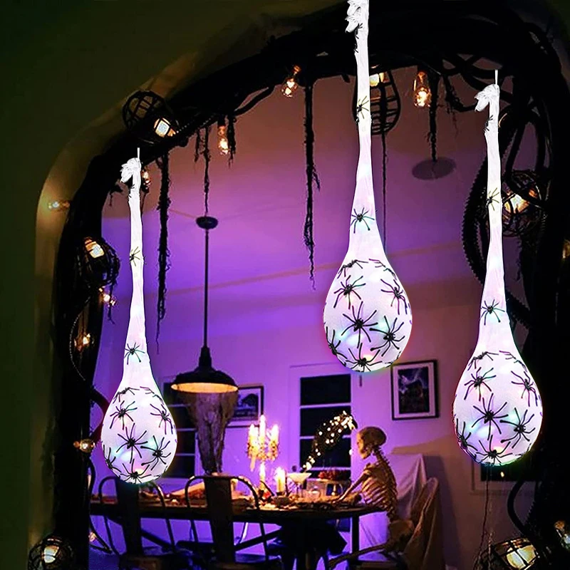 3pcs Halloween Glowing Spider  - Outdoor Lighting Event review and price