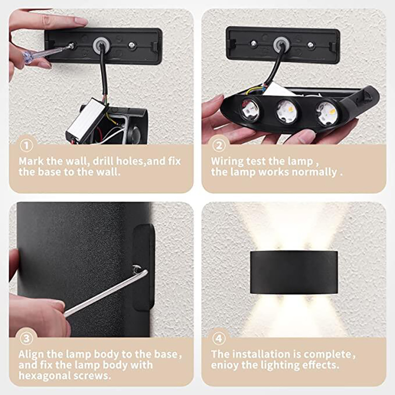 LED Wall Lamp, Outdoor Waterpr - Outdoor Lighting Hardwired review and price