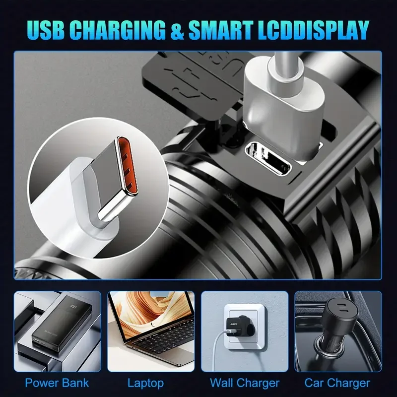 Tactical LED Flashlight 2000LM - Outdoor Lighting Quality review and price
