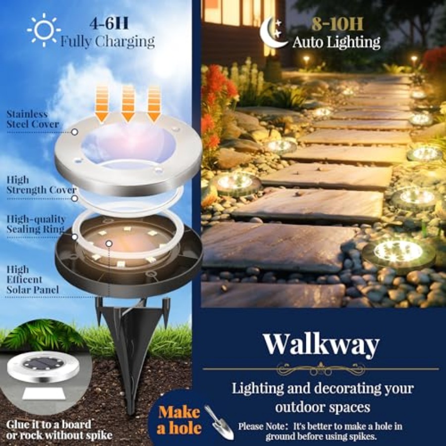 Solar Ground Lights Solar Ligh - Outdoor Lighting Solar review and price